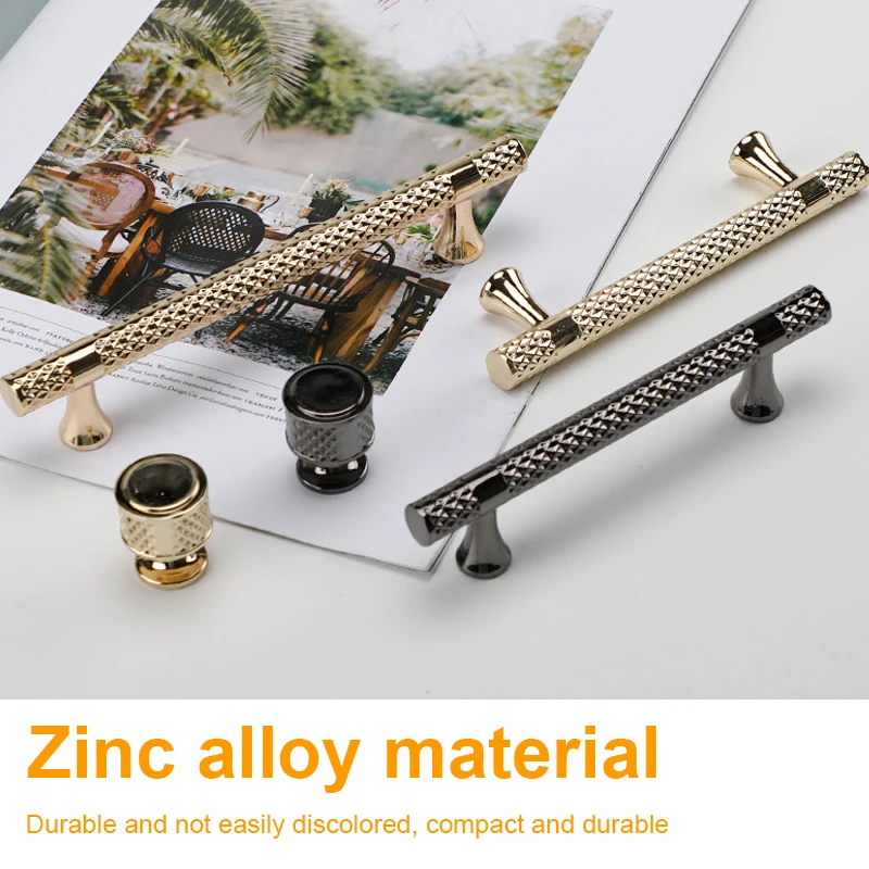 96-128mm Cabinet Pull Handle, Gold & Grey Drawer Door Handle, Hardware for Shoe Closet, Wardrobe and Kitchen Furniture