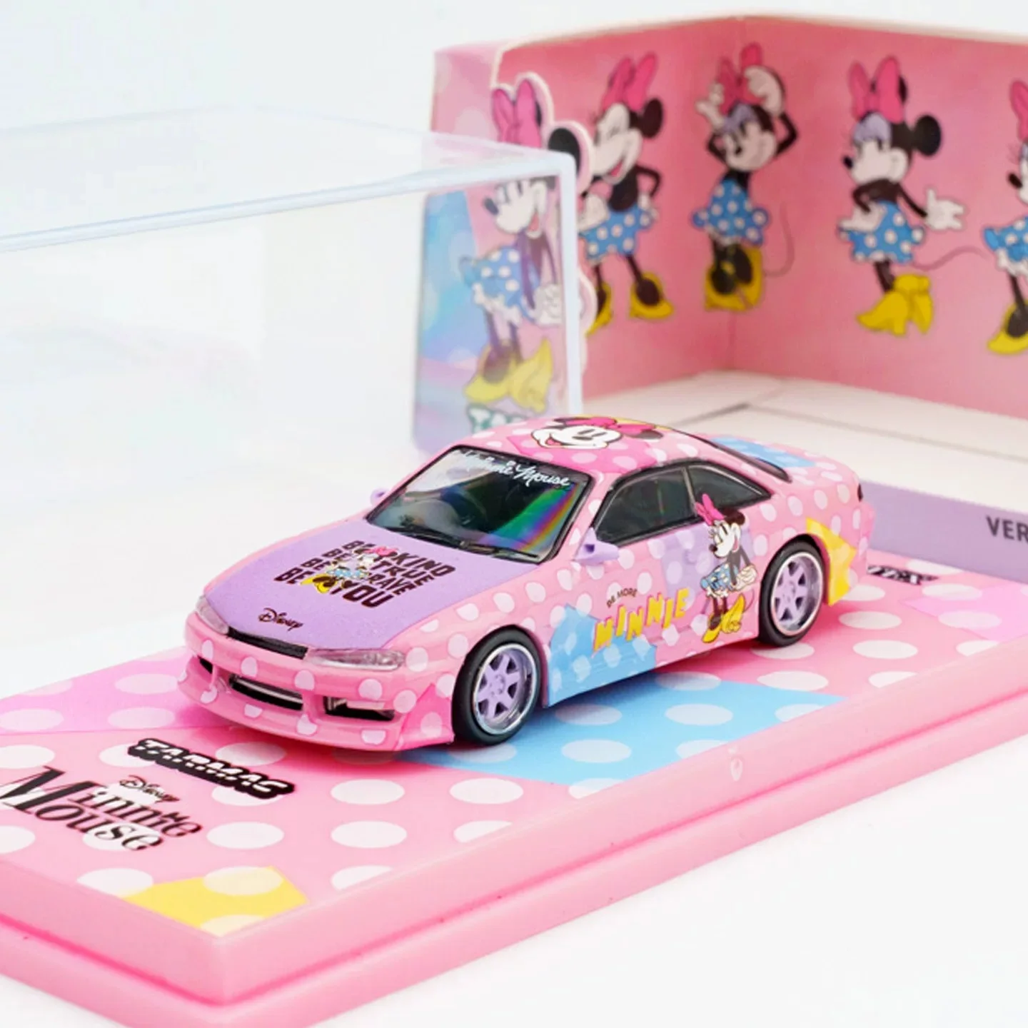 T64G-018-HK Op voorraad 1:64 Vertex Silvia S14 S15 Yaris Sanrio Hello Kitty Diecast Automodel Collectie Tarmac Works