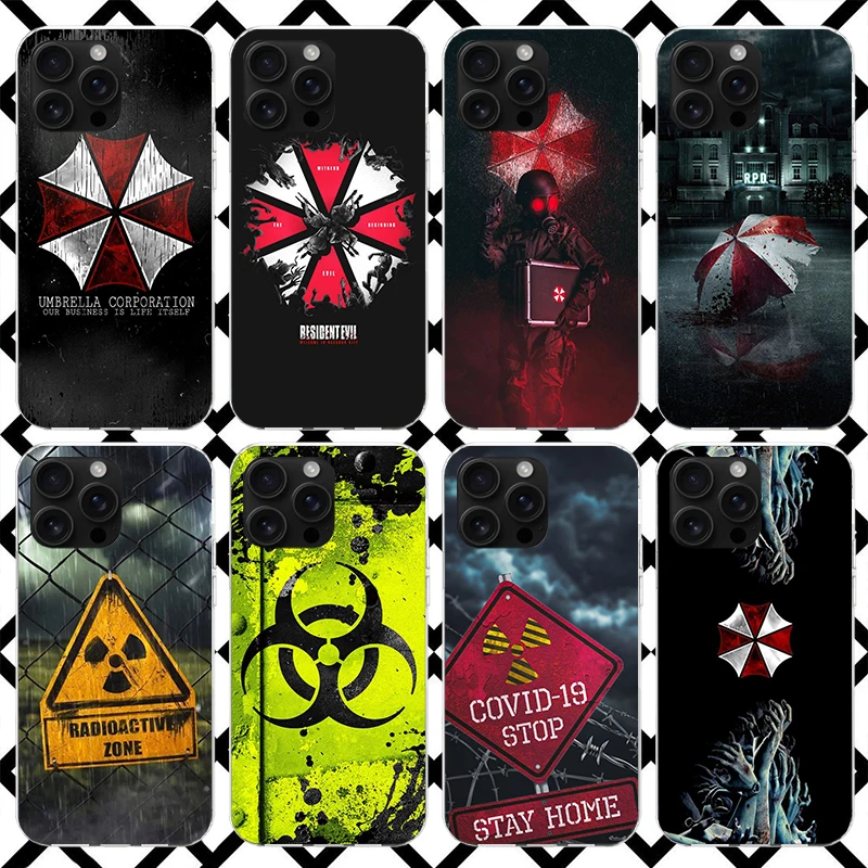 Capa de Celular Game R-Resident-Evil para iPhone 17 Air 16 16E 15 14 Plus 13 Mini 12 11 Pro Max 7 8 + SE 2020 Capa Macia Fundas 17 Air