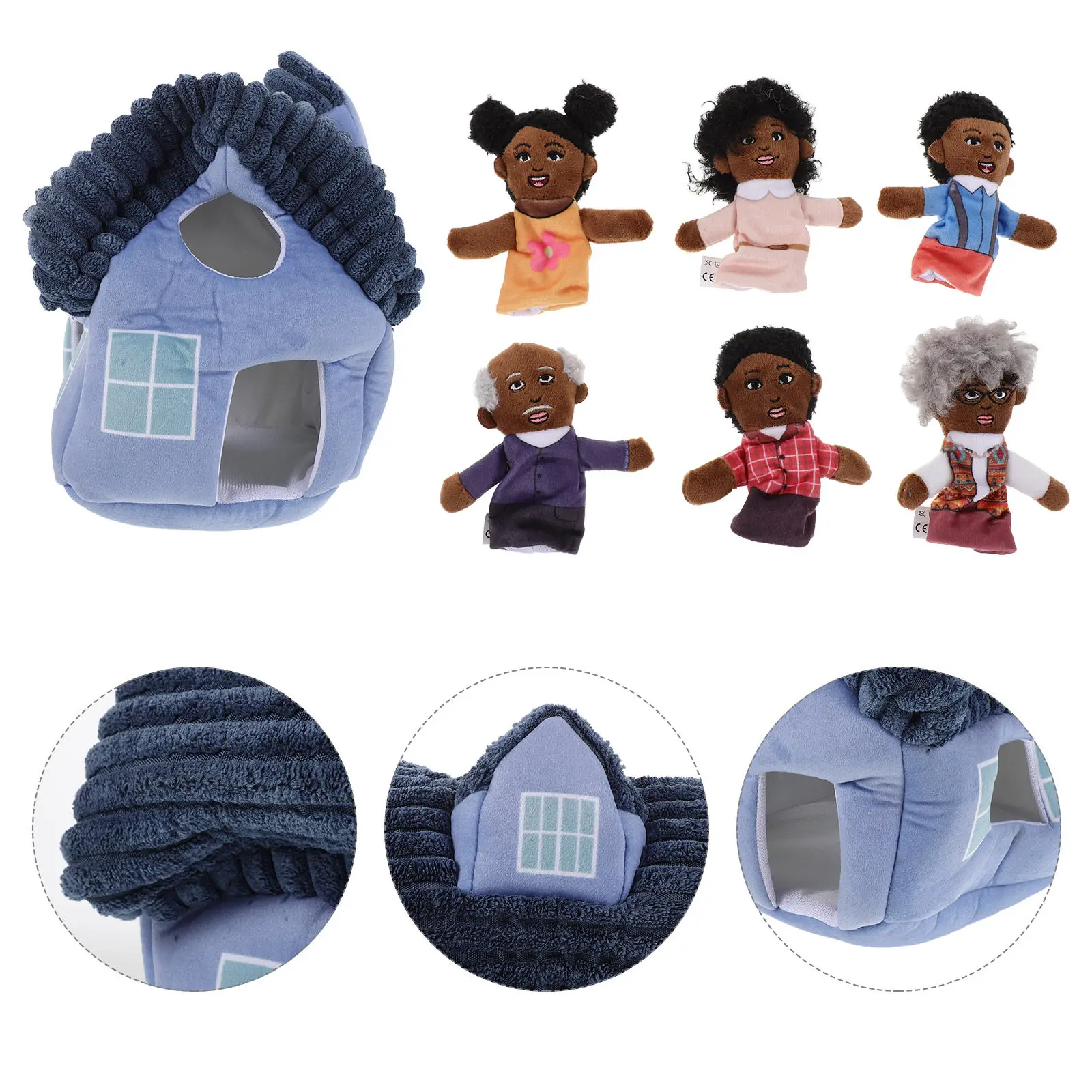 

Набор из 1 комплекта мультяшных кукол-перчаток: Африканская семейная группа, куклы-персонажи для дошкольников, реквизит для ролевых игр и рассказывания историй, пальчиковые куклы для класса