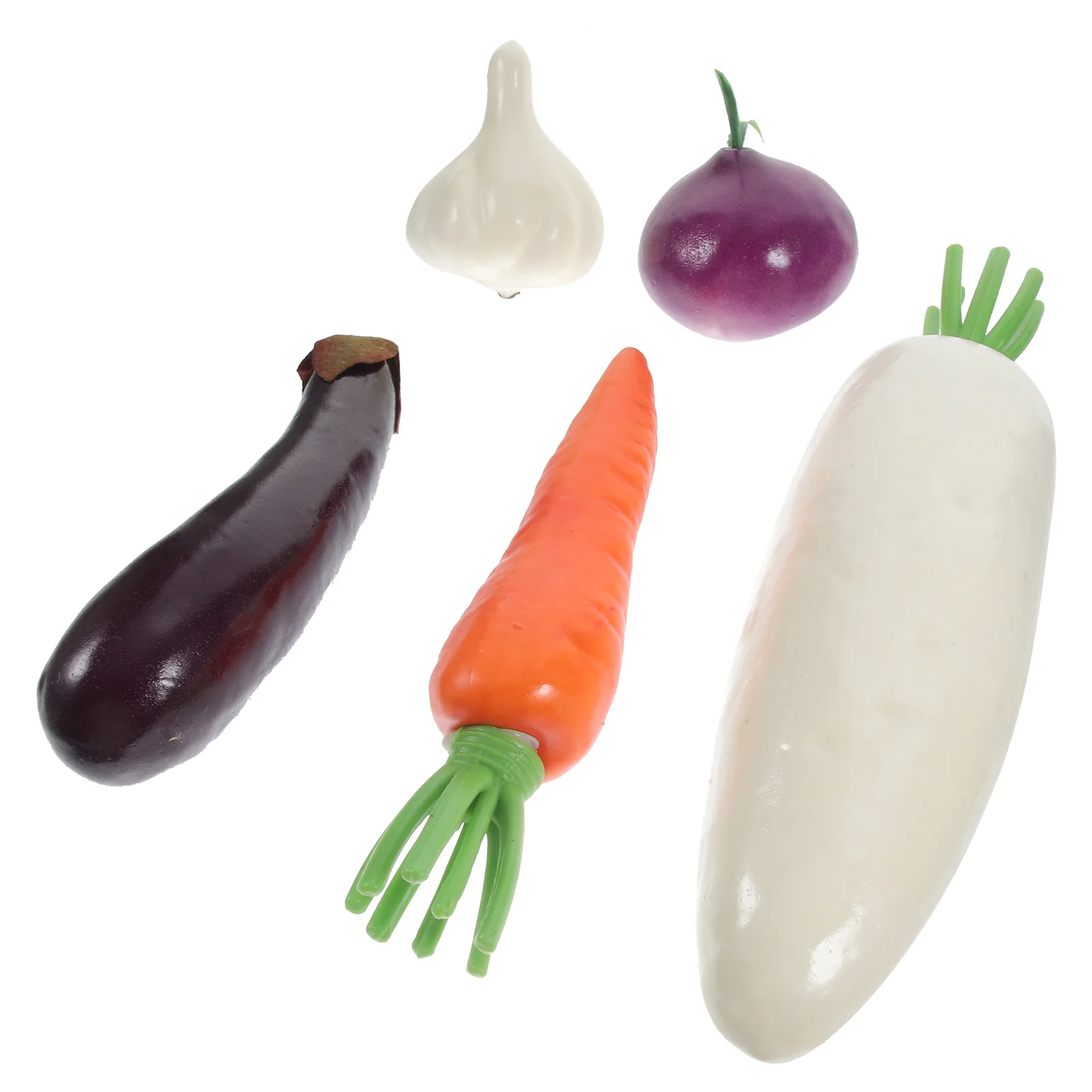 5 قطع من الخضروات المزيفة الواقعية لتزيين العرض التعليمي للمنزل والسوبر ماركت ورياض الأطفال والفندق والمطبخ #2