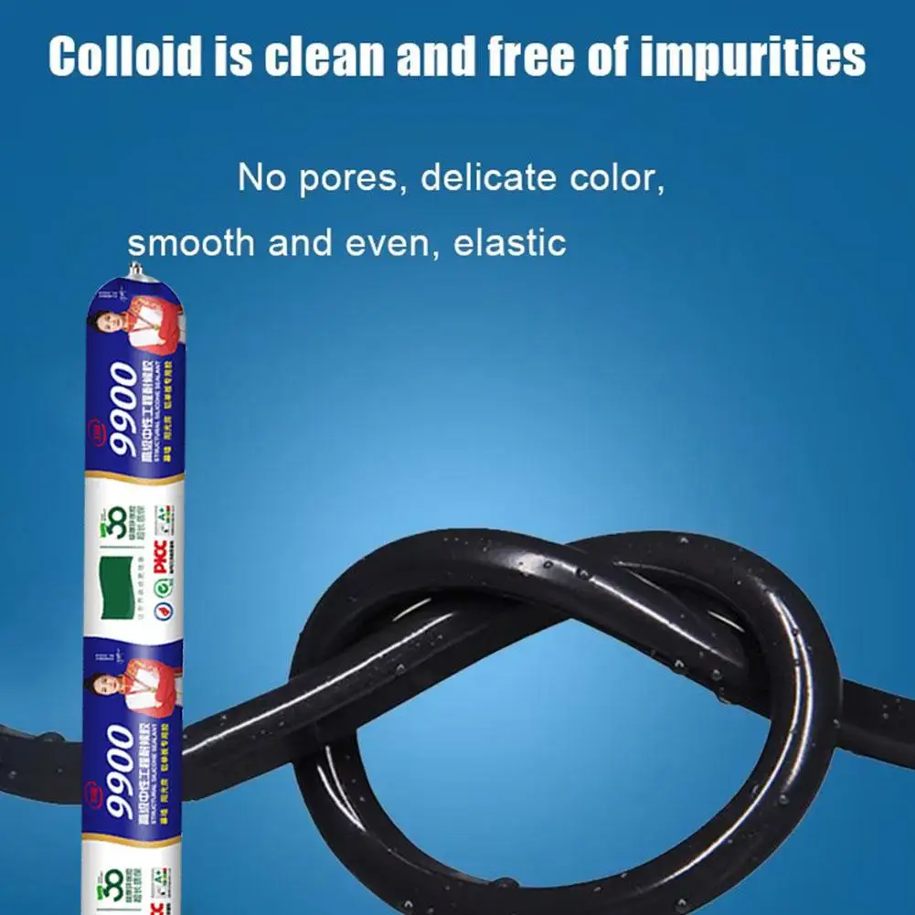 Selante de silicone de secagem rápida, transparente, à prova de intempéries, cola estrutural, cortina, pedra de parede, afiação de janela