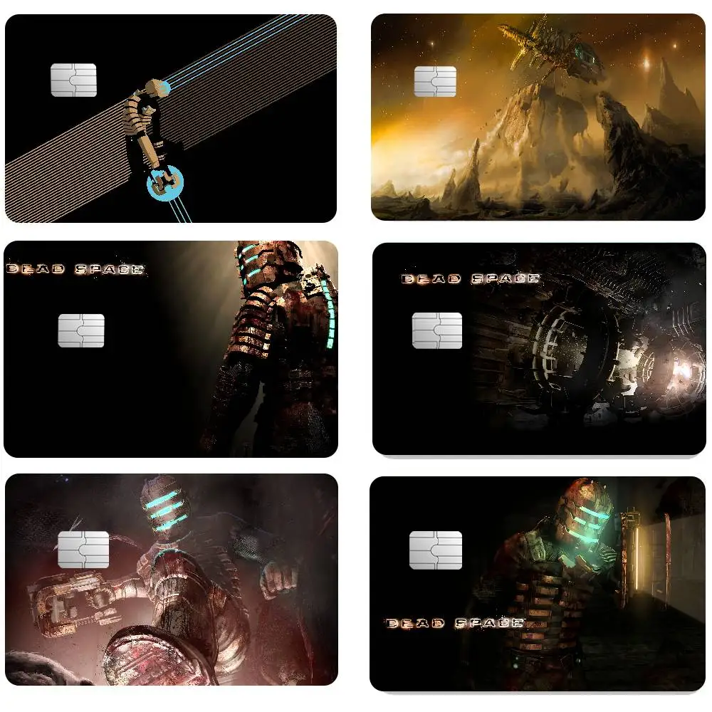 Jogo Dead Space Anime Cartoon 1 Conjunto de 4 Adesivos de Película para Cartão de Crédito, Débito, Banco e Ônibus