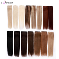 S-noilite 1Piece In 5clips 100% Human Hair Extensions Straight Brazilian Light Dark Brown #1B #4 #6 #613 Blonde Non-Remy 40g-60g