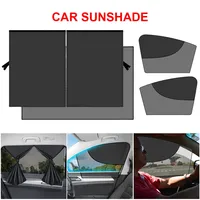 Car Magnetic UV Protection Sun Shade Cover Side Window Sunshade Curtain Upgraded 3D Mesh Layer Full Blackout Film Insulation