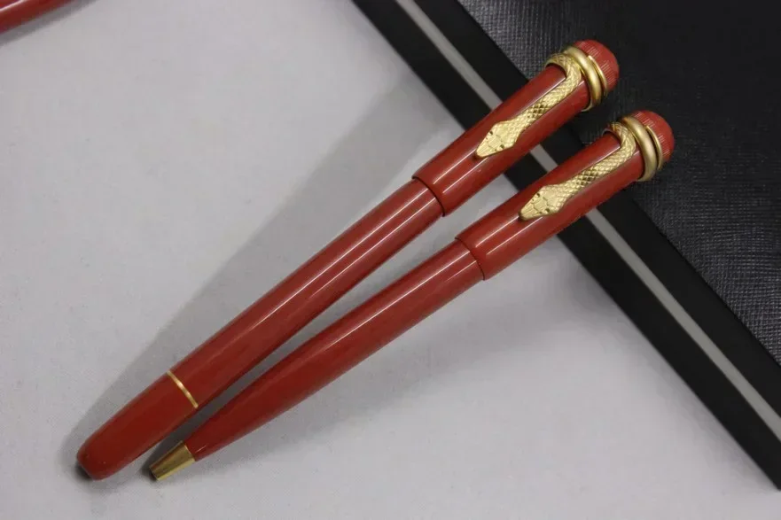 2025 قلم حبر جاف فاخر جديد من سلسلة التراث MB مع أقلام حبر مكتبية بمشبك ثعبان