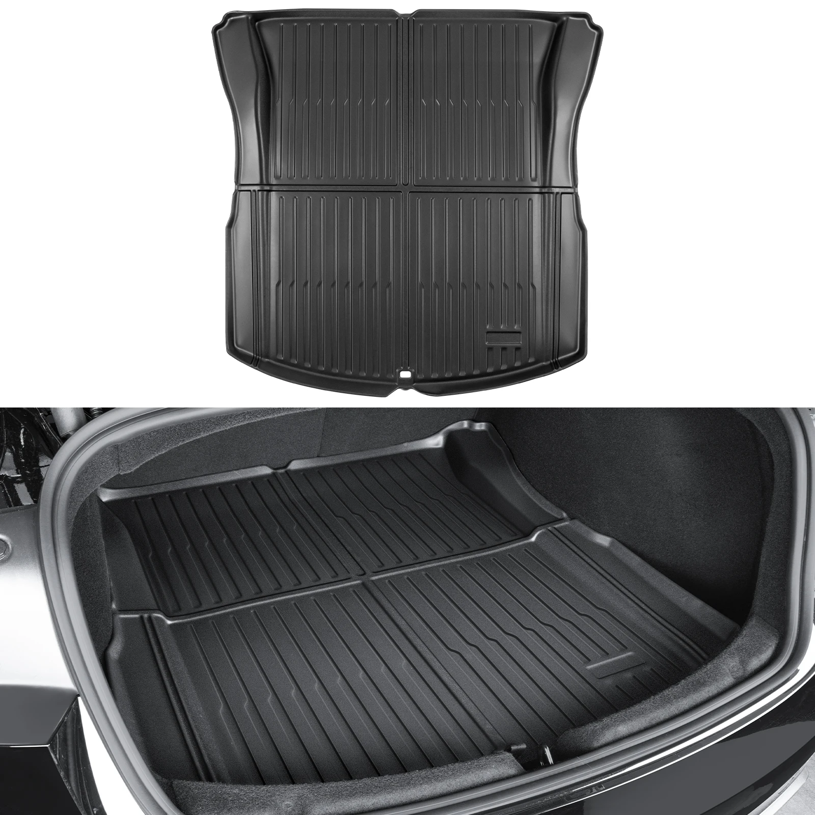 

Trunk Mat for Tesla Model 3 Highland 2024-2025,All Weather Heavy Duty Floor Mats Waterproof Rear Cargo Liner