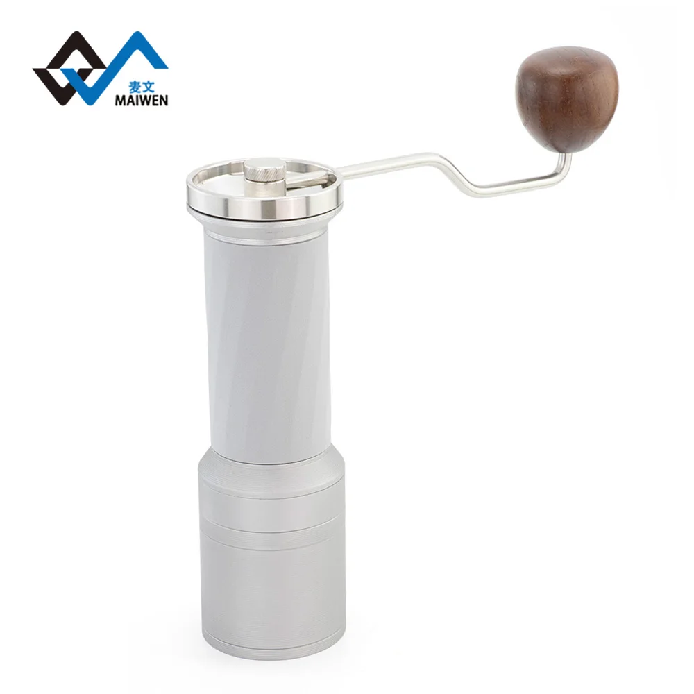 Dual conical Burrs design Coffee grinder kitchen Portable manual coffee equipment Adjustable Stainless Steel Hand grinder