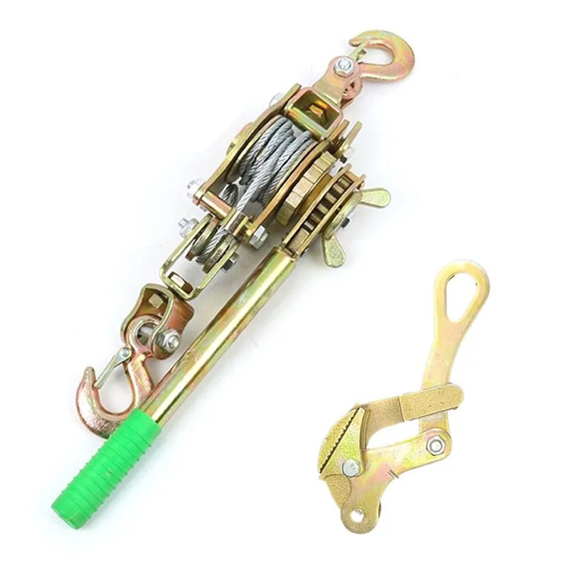Professional Portable Manual Fasteners Heavy Duty Wire Rope Ratchet Fastener 1T 2T 3T Wire Rope Tensioner Wire Turning Machine