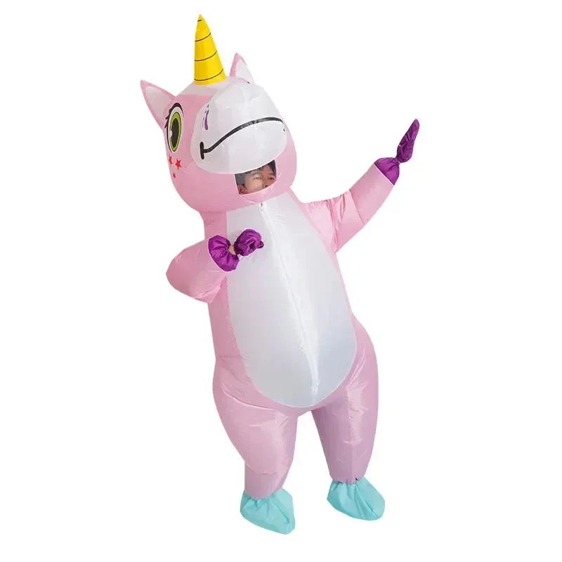e,4;v'6\k/Pink Rainbow Unicorn Inflatable Costume Anime Cosplay Full Body 9184TDLW Adult Costumes5;g'8.n/3\ view 4