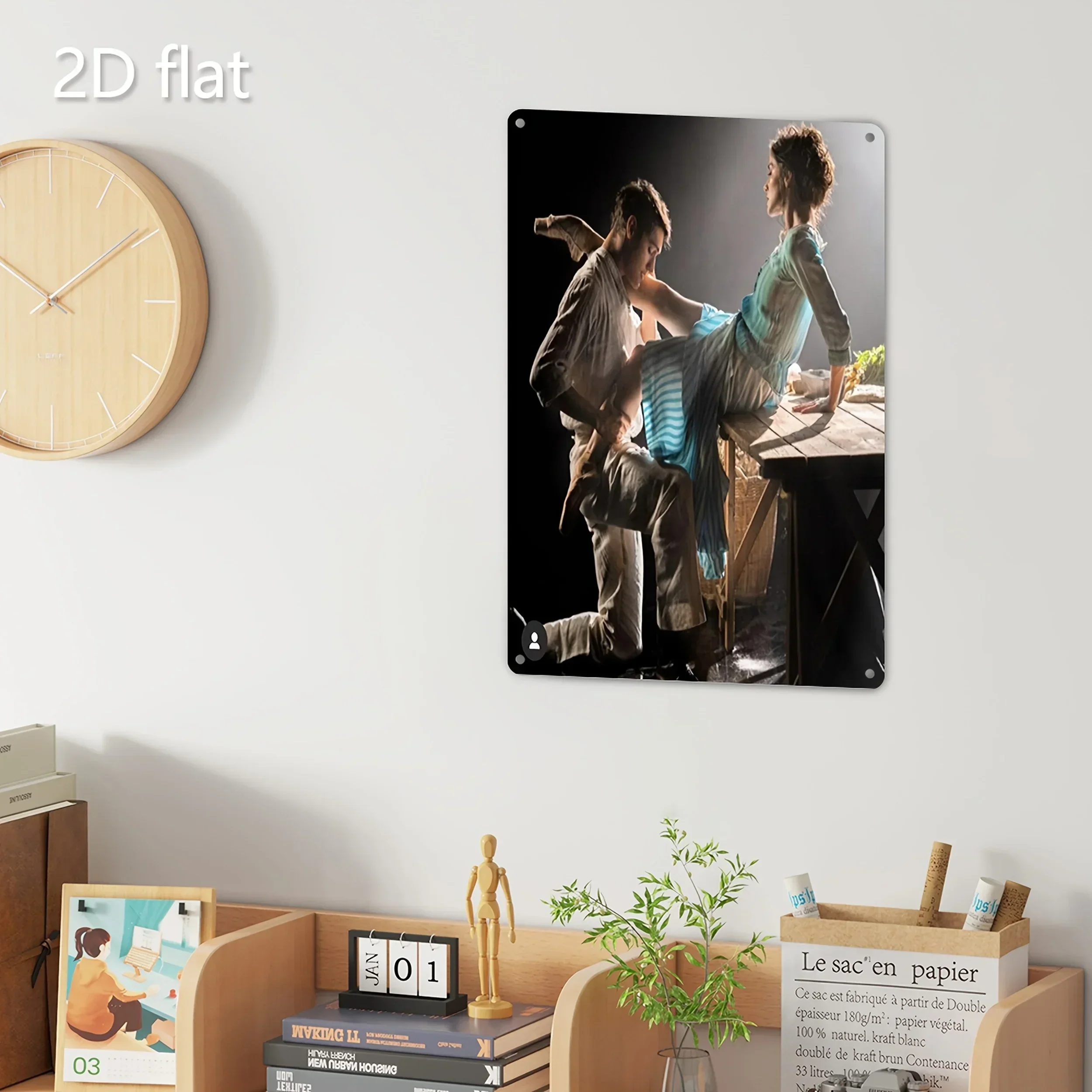 

Stage Couple Metal Wall Art Vintage Tin Sign Romantic Wall Decor