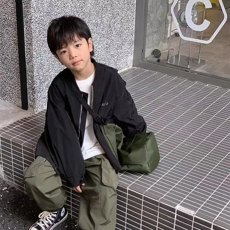 Hot Sale Boys Autumn Jacket 2025 New Crop Jacket for Kids Casual Spring Autumn Tops Baseball Style Stylish Children's Clothing