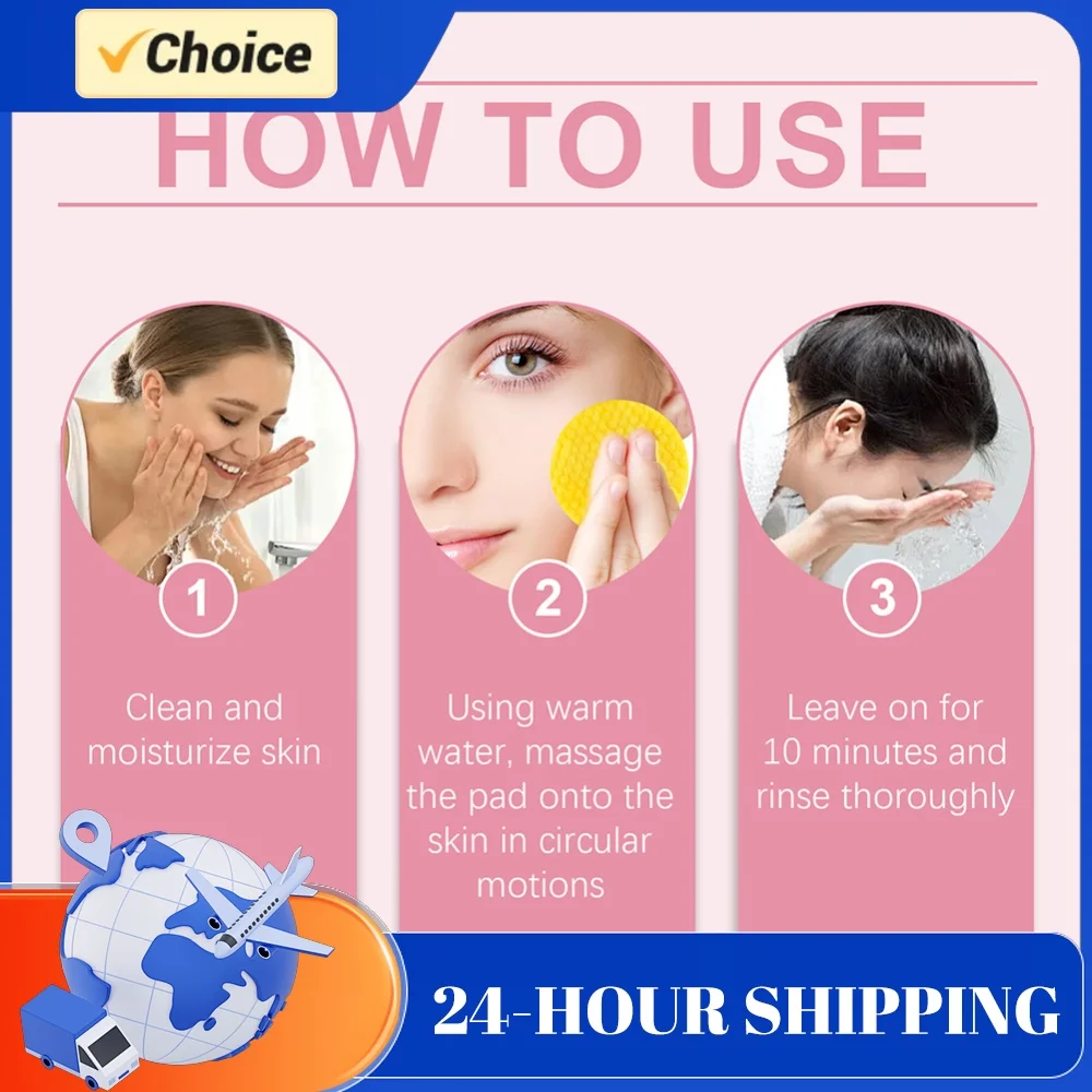 30/40PCS Kojic Acid Turmeric Cleansing Pads Unclog Pores Face Turmeric & Kojic Acid Pads Gentle & Non-Irritating for Face Body