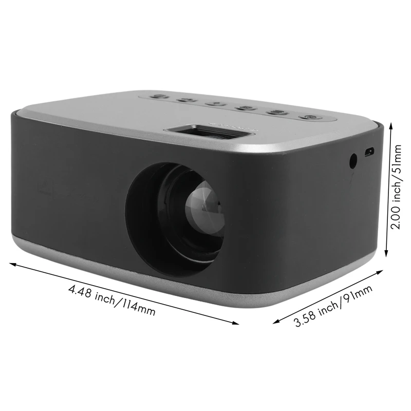 T20 Mini Projector 1080P Video Beamer Fit For Home Cinema Outdoor Beamer USB EU Plug