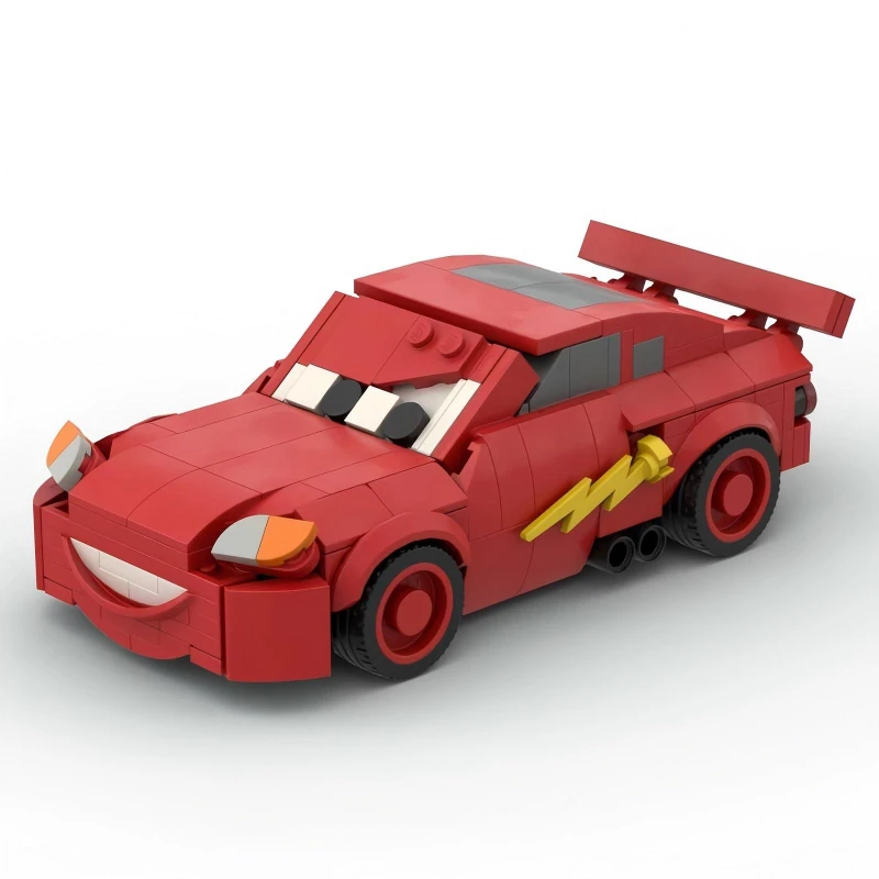 Animation Film Geschwindigkeit Sport Auto McQueen Baustein MOC Mutated Monster Lightning Racing Modell DIY Kinder Spielzeug Geburtstag Geschenk