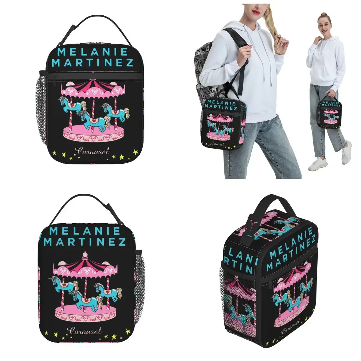 Insulated Lunch Tote Bag Carousel Melanie Martinez Product Lunch Container Causal Thermal Cooler Lunch Box For School