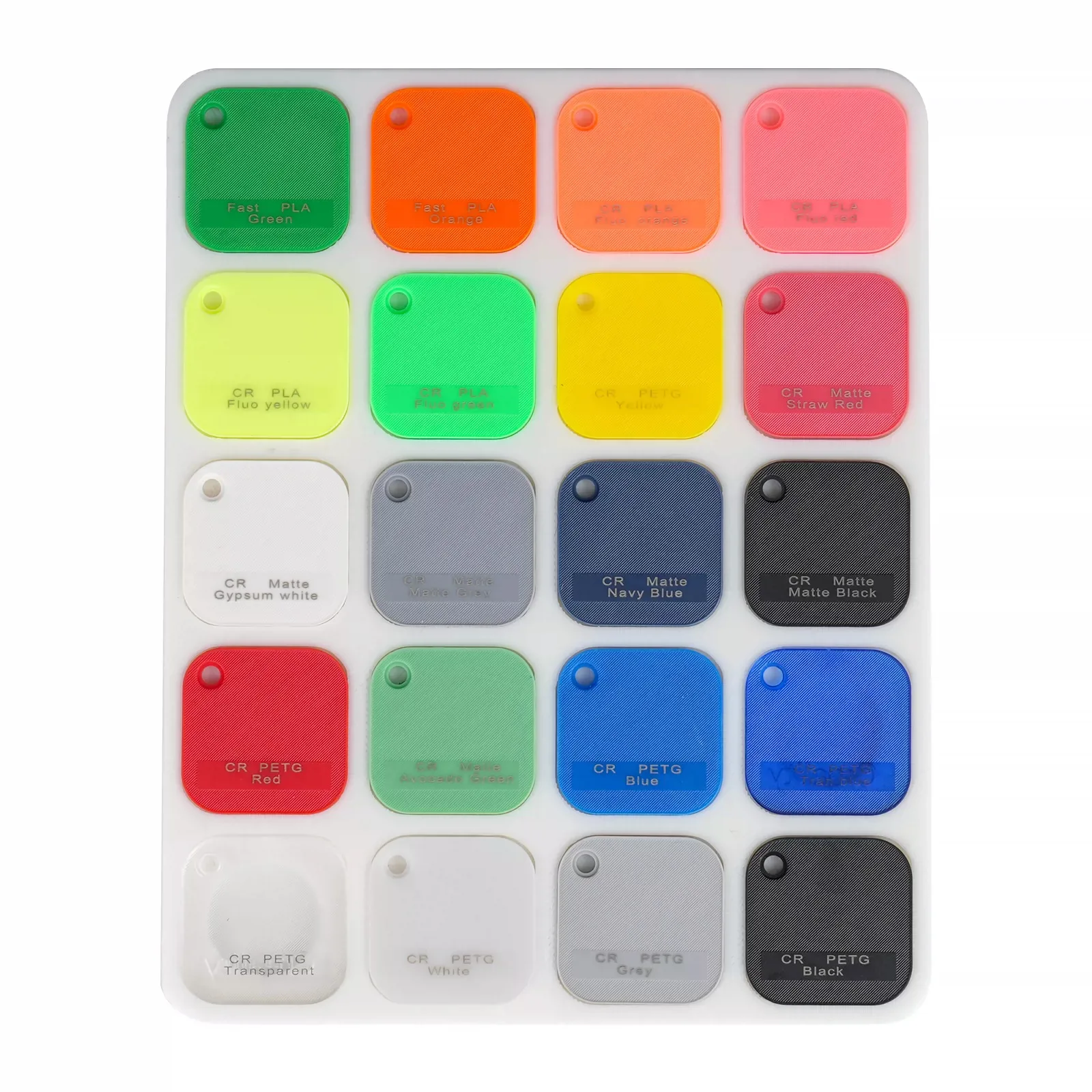 Creality 3D Printing Filament Color Chart Material Swatch Card Reference Display Card for 3D Printer Filament Accessories