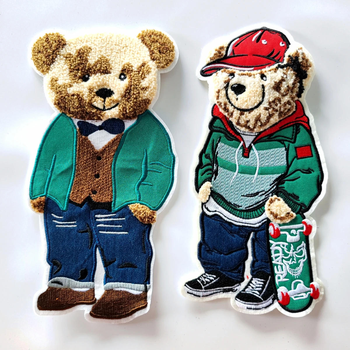 Embroidery New Fashion Big Bear Patch,Animal Cartoon Boy Appliques,chenille Bears Girls Badges,Patches for Clothing