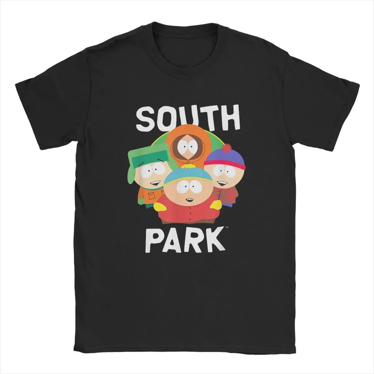 Men T-Shirts Souths Parks Gang Fashion Cotton Tee Short Sleeve Funny Cartoon Humor Cute Comic T Shirts Crewneck merchandise