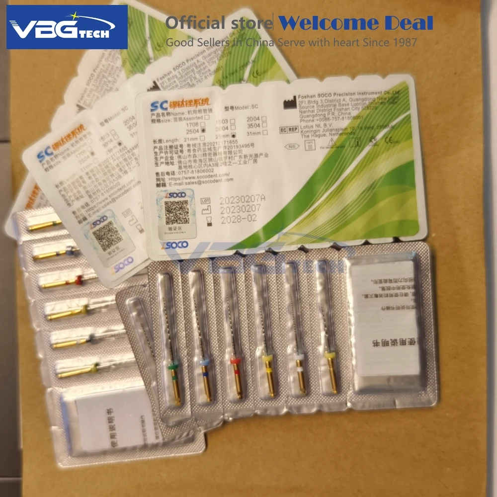 SOCO SC Files Dental File Root Canal 04 06Taper Endodontic Files 25MM Heat Activated Rotary File Flexible Dentist Materials COXO