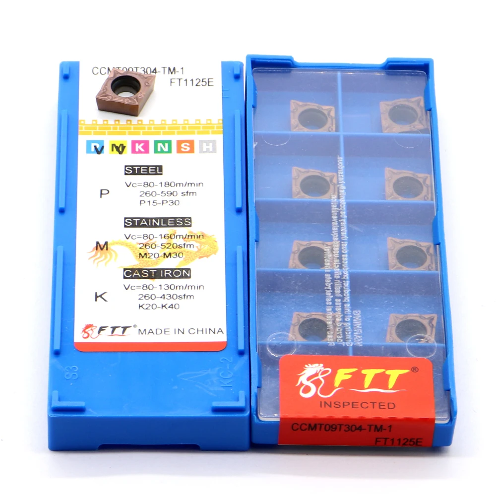 CCMT09T304-TM-1 ft1125e Hartmetalle insatz interne Dreh werkzeuge cnc Drehmaschine Schneidwerk zeug Fräser Dreh einsatz Metall klinge