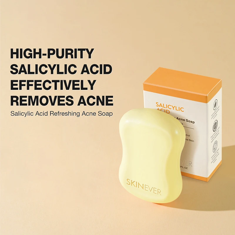 Salicylic Acid Facial Soap Deep Cleaning Skin Radiant Improve Skin Luster Vegan Bath Wash Facial Cleaning Pores For All Skin