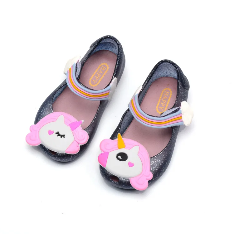 Children\'s Princess Shoes Kids Girl Fashion Mini Melissa Bow Jelly Shoes Summer Baby PVC Cany Shoes Beach Sandals