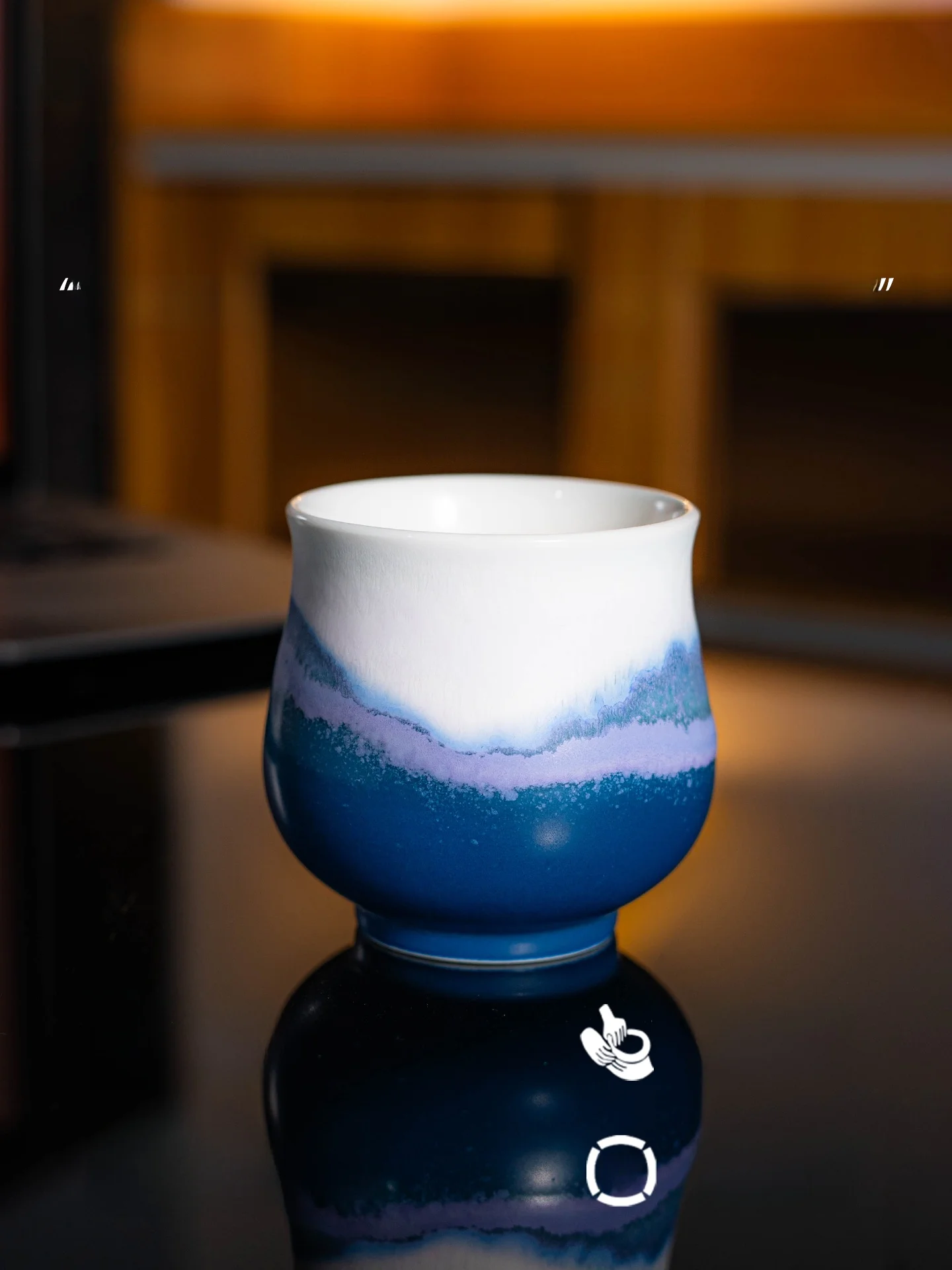 SSJ Ceramic Coffee Cup Italian Espresso Cup Run Glaze Hand Pouring Coffee Tasting Cup Fragrance Cup Gift Box 180ml