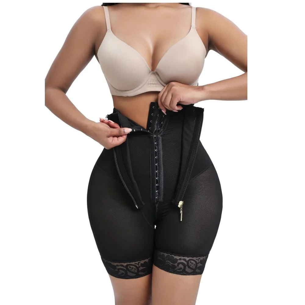 

New Women Firm Tummy Control with Hook High Waist Trainer Body Shaper Butt Lifter Shapewear Panties Female Slimming Fajas Shorts