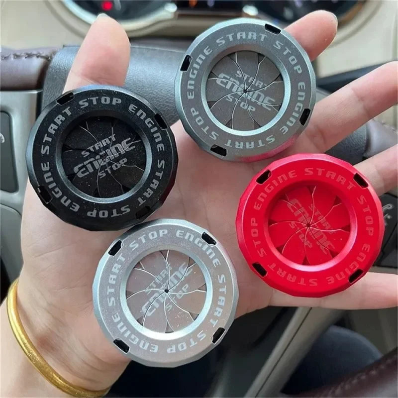 Car Engine Start Stop Button Cover Ignition Switch Blade-type Rotatable Protection Cap Moto Interior Decoration Decor Sticker