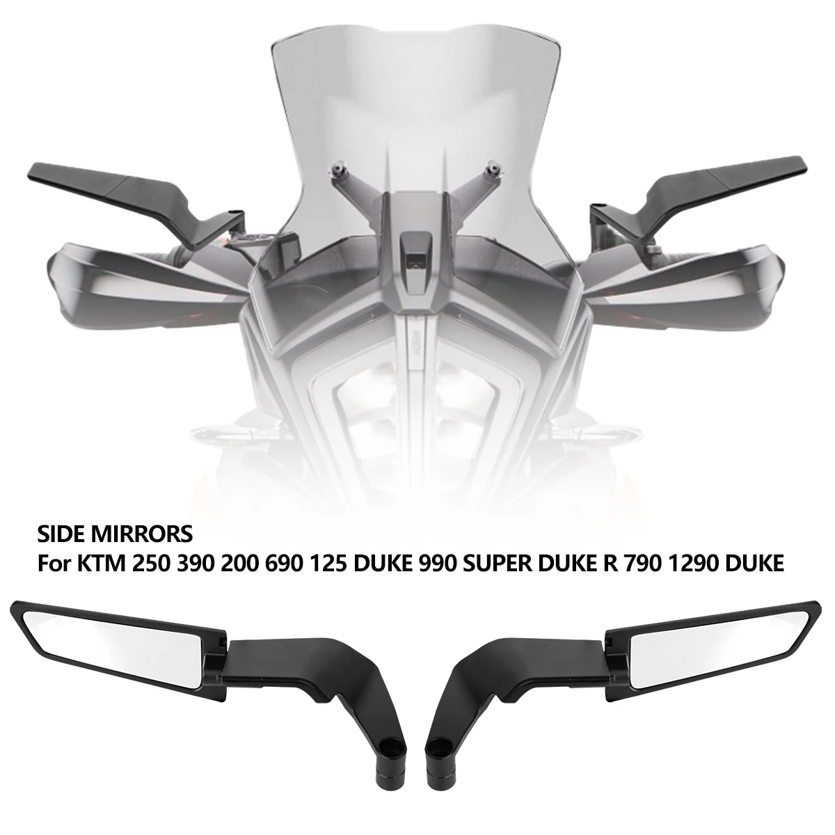 Lusterka motocyklowe Stealth Winglets zestawy lusterek regulowane lusterka dla Kawasaki Honda Aprilia Benelli Suzuki Harley BMW Triumph