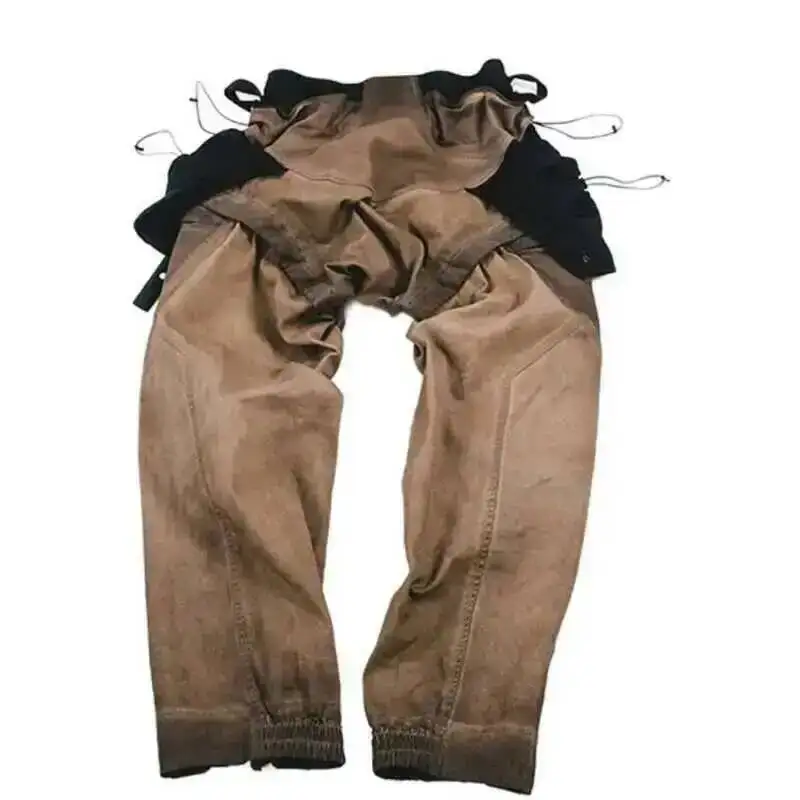 HKSH Spring Autumn Winter Men's Tide Punk Darkwear Layered Spliced Waste Land Safari Style Cargo Pants Techwear Chic Ins HK3335