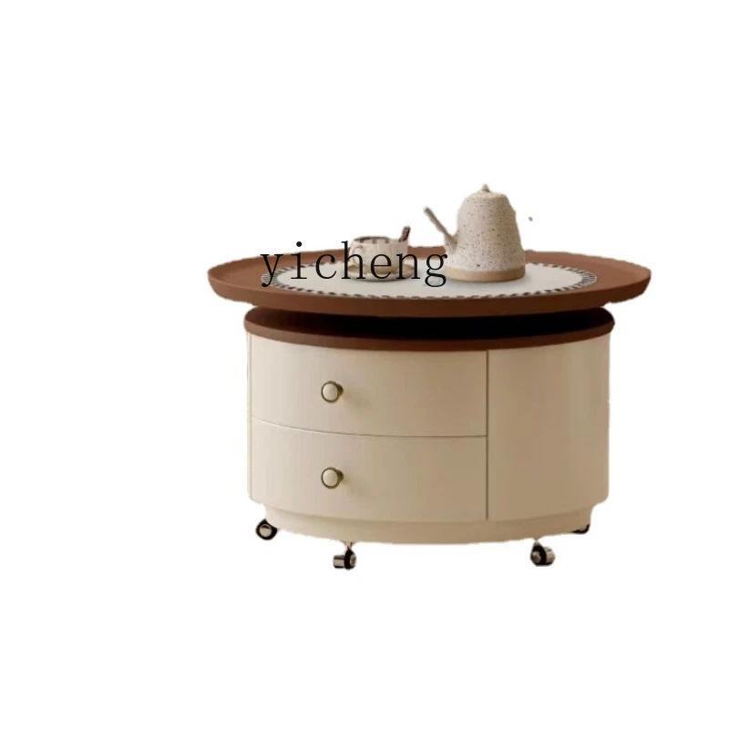 Cx Coffee Table Home Living Room Small Apartment Modern Light Luxury round Combination Tea Table