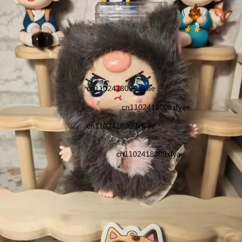 Producto genuino para bebé, serie de tres gatos y perros, muñeca de vinilo, caja ciega de felpa, figuritas coleccionables bonitas, regalo de la serie en Stock
