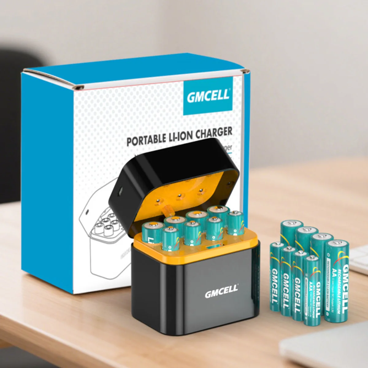 Fast 8-Slots Rapid Charger For 1.5V AA AAA Rechargeable Batteries With Independent Charging Lithium-Ion Battery Charger Box