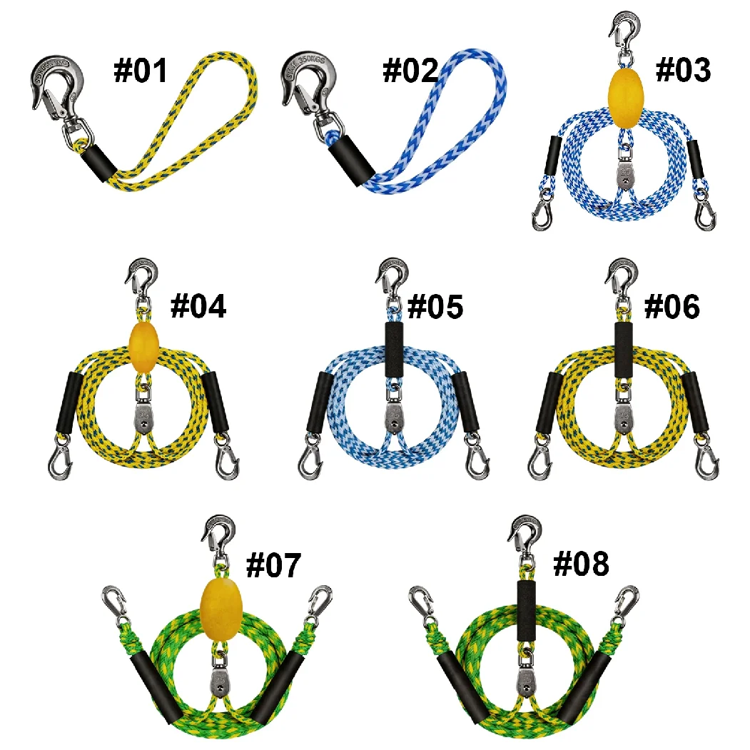 Tubing Boat Tow Harness with Hook Heavy Duty Towing Rope Watersports Towing Harness Line For Tubing Boat/Canoe/Rowing Rope
