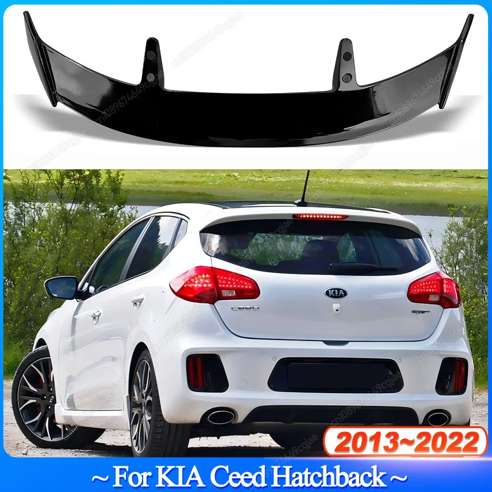 For KIA Ceed Hatchback 2013-2022 Car Rear Roof Spoiler Cap Rear Trunk Roof Lip Spoiler Wing Car Rear Lip Cover Bodykits Tuning