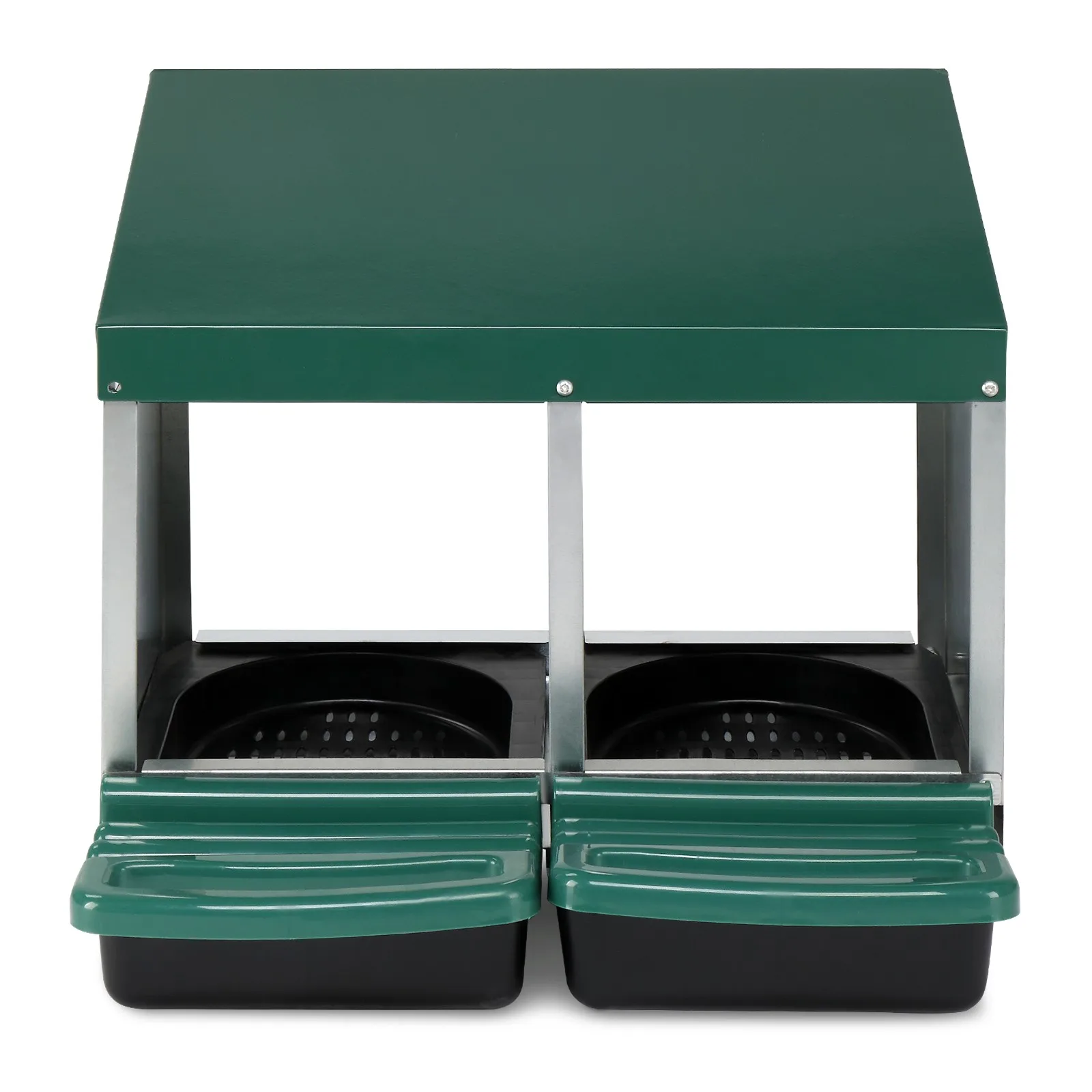 2 Hole Metal Heavy Duty Chicken Coop Nesting Box with Lid Cover to Protect Eggs - Detail 1