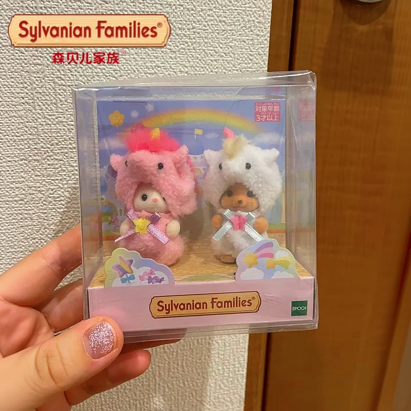 original-japan-sylvanian-forest-anime-figures-christmas-set-robot-unicorn-attack-toy-dressing-party-doll-festivals-limited-gift