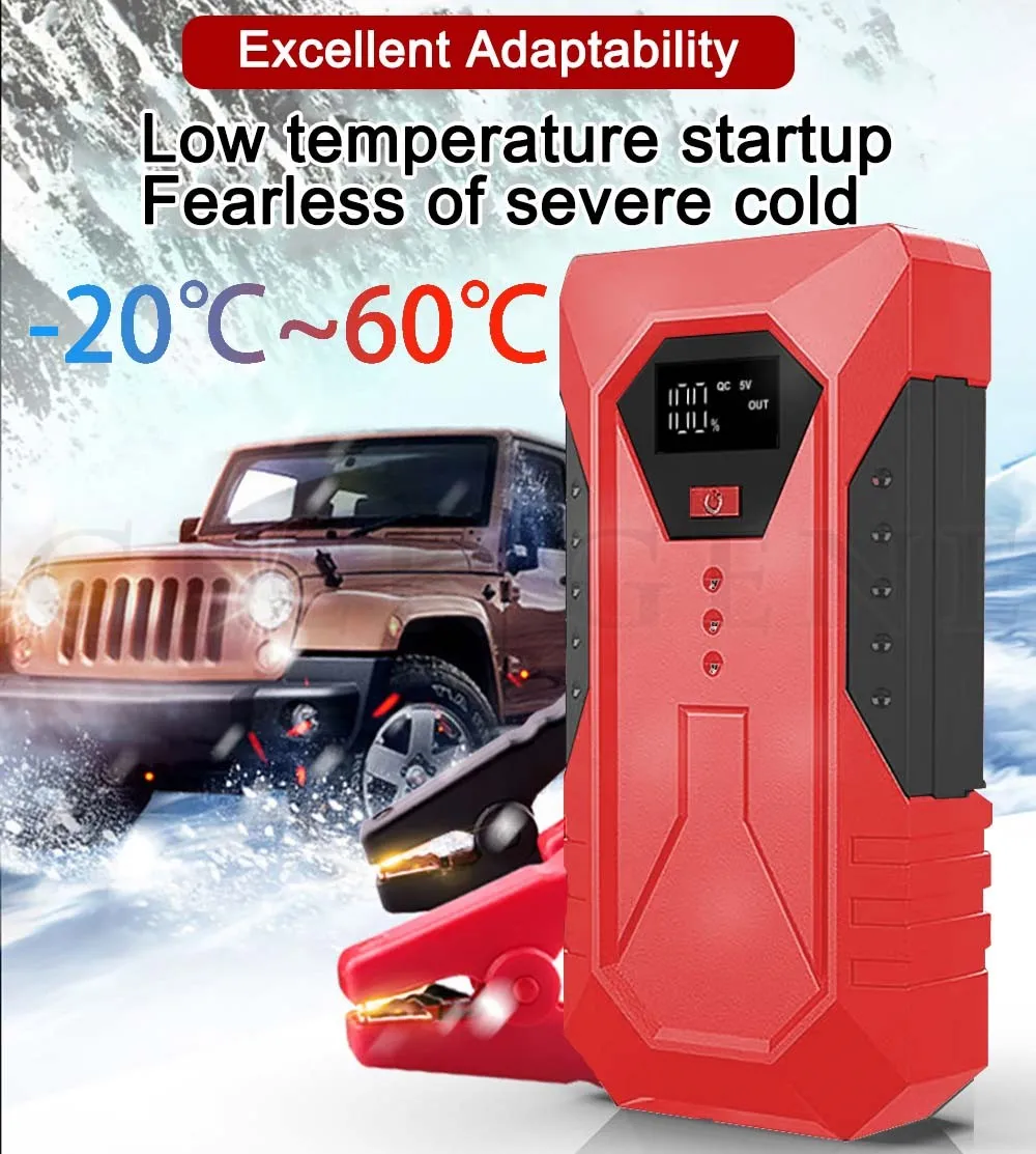 New 1200A Car Jump Starter 18000mAh Power Bank Petrol Diesel Car Battery Charger Starting For Auto Battery Booster to Start Car