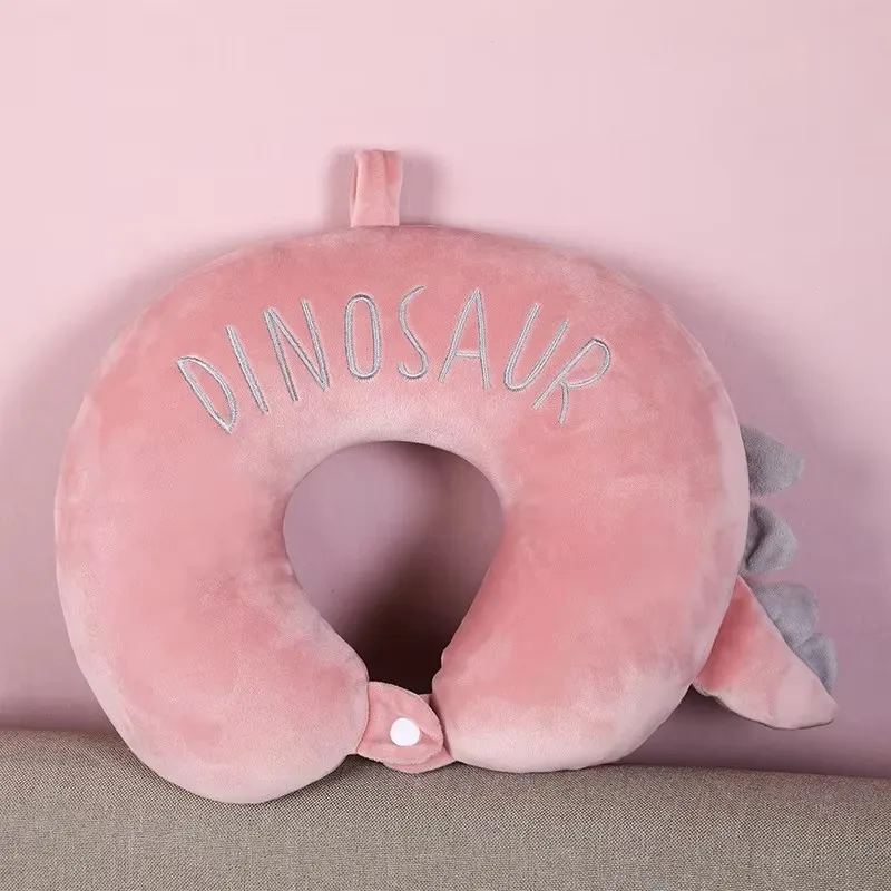 Nuevo Almohada de algodón de Color sólido en forma de U, almohadas suaves para el cuello, ropa de cama portátil para viaje, coche, vuelo aéreo, columna Cervical en forma de U