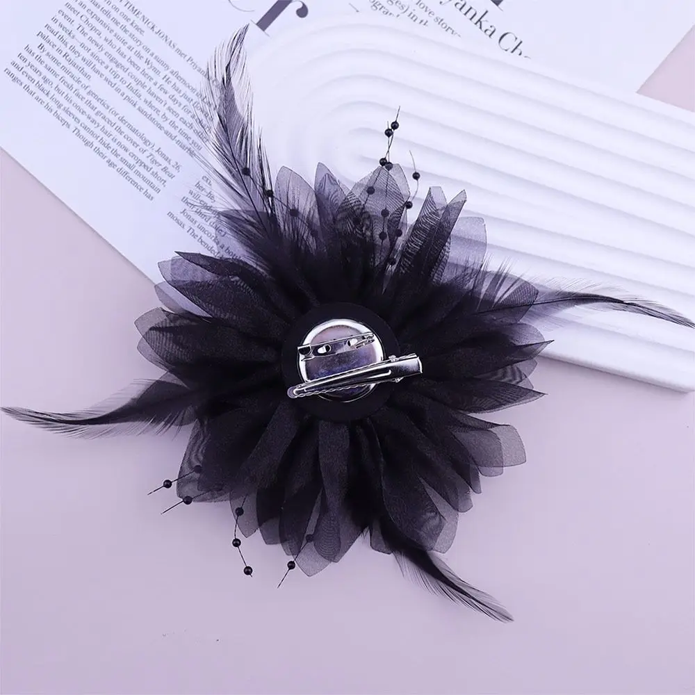 Тканевые аксессуары ручной работы большая брошь в форме цветка ювелирные изделия значки аксессуары однотонный корсаж декор для свадебной вечеринки