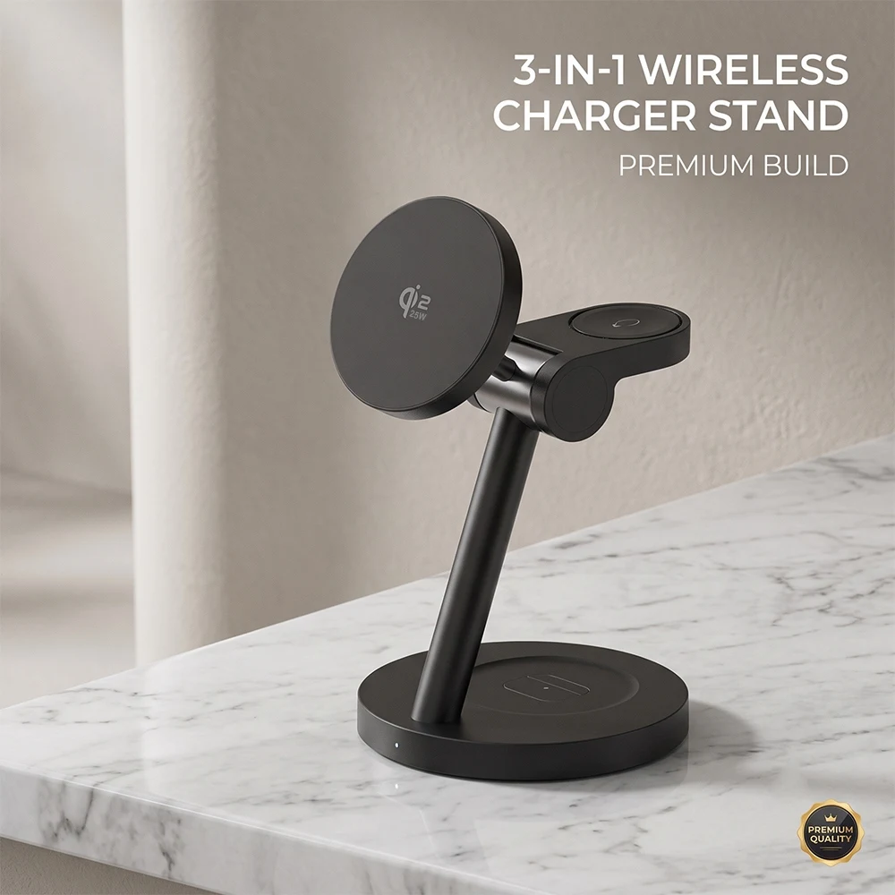 3in1 Qi2.2 25W Fast Wireless Charging Station 45W PD Plug For iPhone 17 16 Pro Max Plus Apple Watch Ultra 2 10 9 AirPods Pro 2 view 2