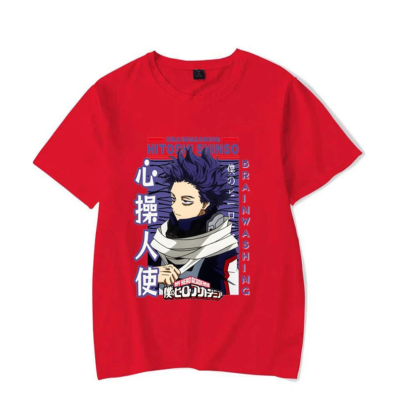 New T Shirt Anime Shinso Hitoshi Print T-shirt Unisex Summer Casual O-neck Lady Female Clothing Short Sleeve Tees