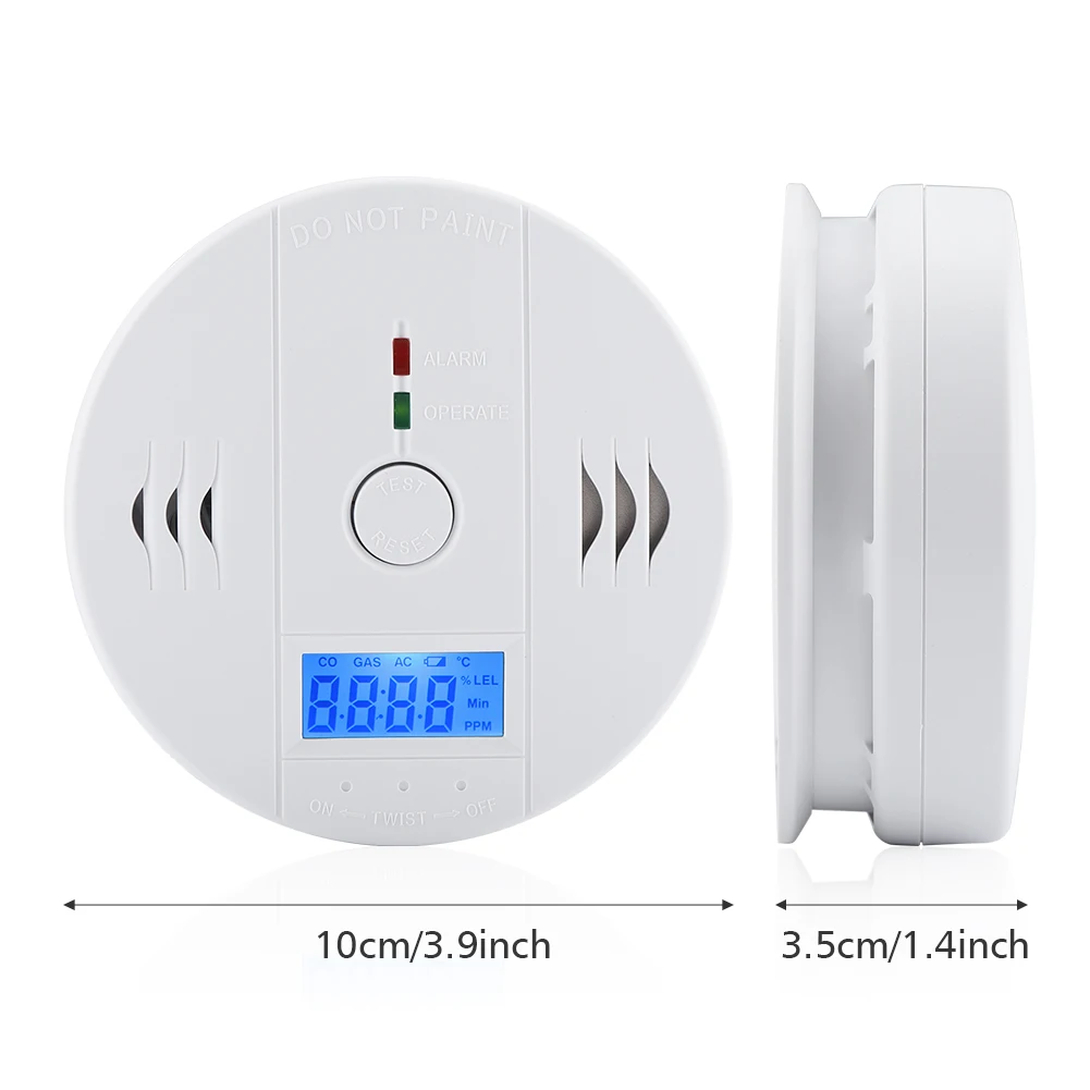 Household LCD Digital Carbon Monoxide Detector CO Alarm CO Sensor Monitor Carbon Monoxide Detector