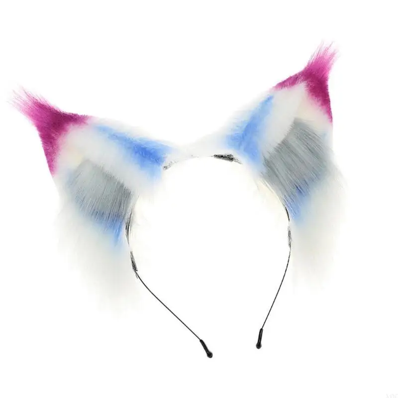 X4YC Anime Ear Headband for Party Japanese Animal Ear Hairhoop Halloween Theme Party Hairband Masquerades Costume Accessory