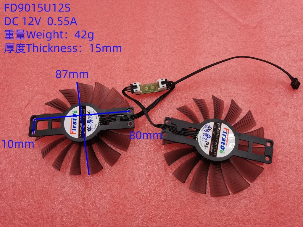 

FD9015U12S Cooling fan for EMTEK Palit GeForce GTX 1060 HV White Monster OC card GTX 1060 Super JetStream