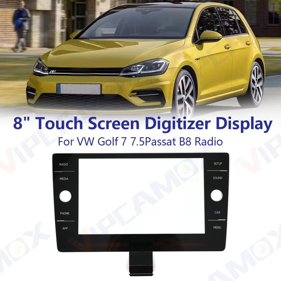 

8 Inch 60 Pins Car Radio Touch Screen Digiziter For VW MK7 Golf 7 Passat b8 Tiguan Polo Mk6 Multimedia Player Setup 5G6919605B