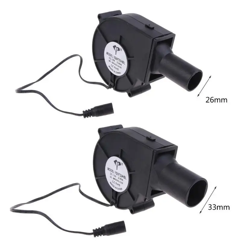 

Y1UD DC12V BBQ Fan Grill Blower 9733 5100R Large Air Volume with Air Duct DC5.5x2.1mm