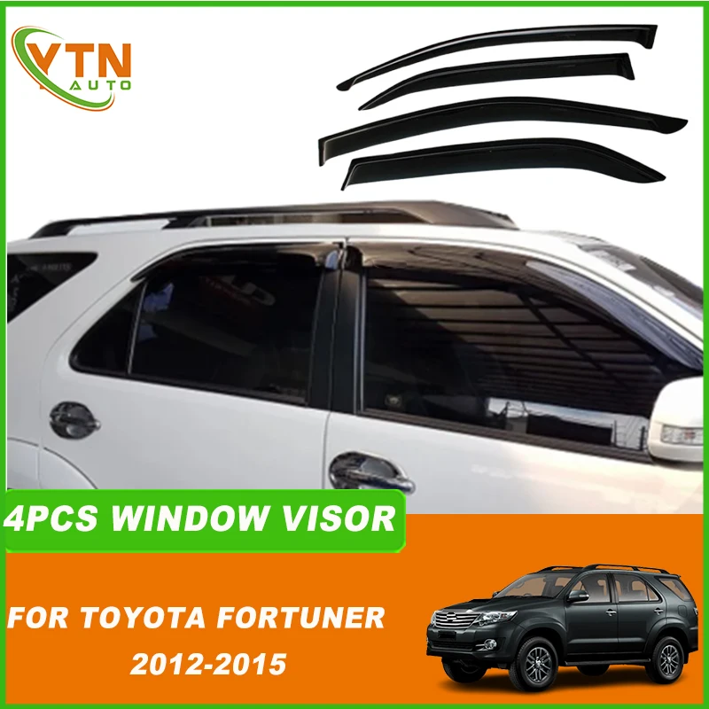 

For Toyota Fortuner 2012 2013 2014 2015 4PCS Weathershield Side Window Deflectors Car Window Visors Guard